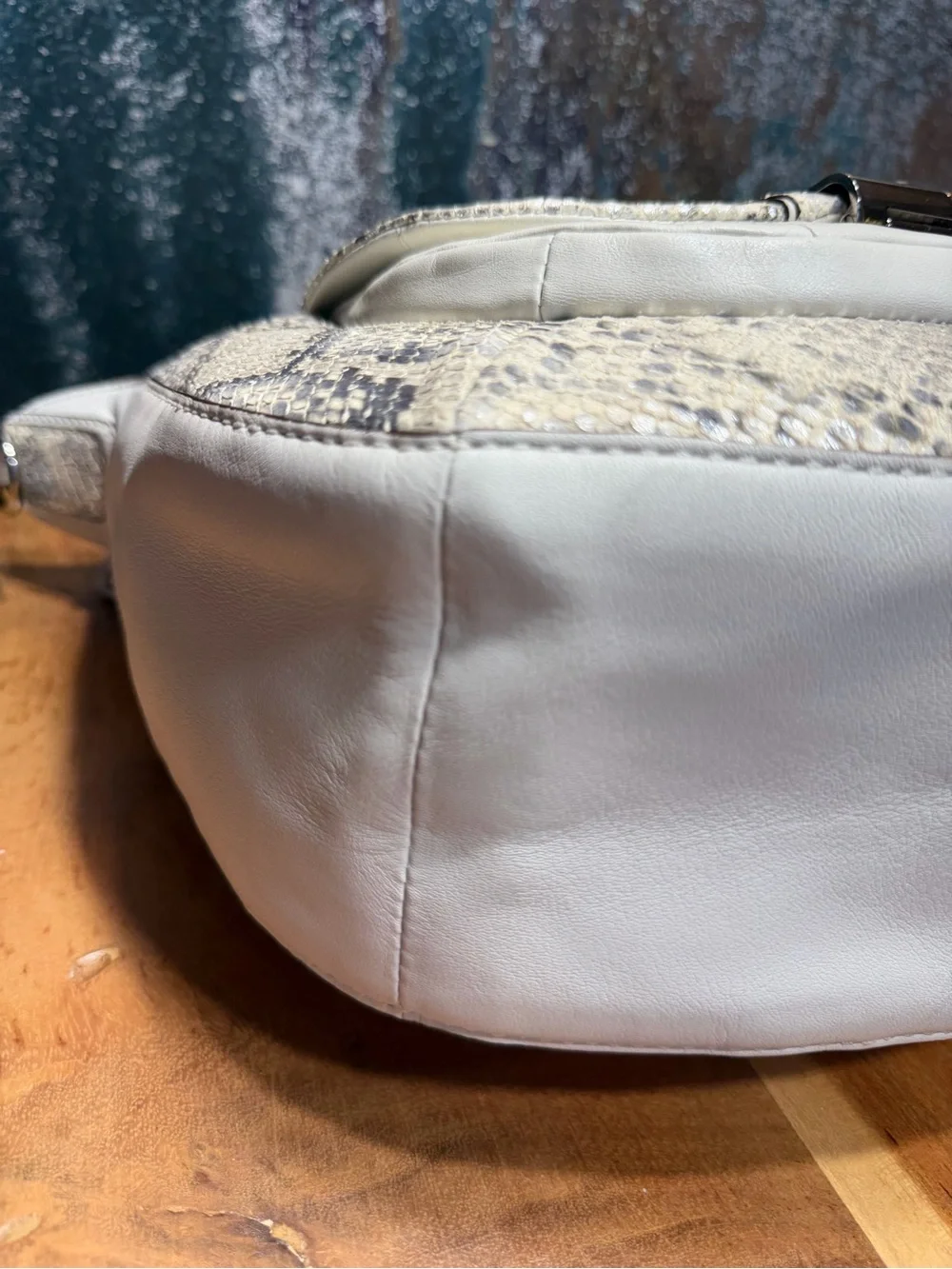 Coach Rare 2011 Kristin Python Embossed‎ Leather Convertible Hobo Bag EUC